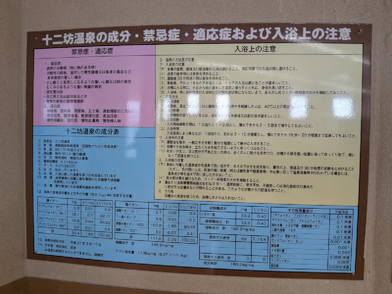 温泉分析表