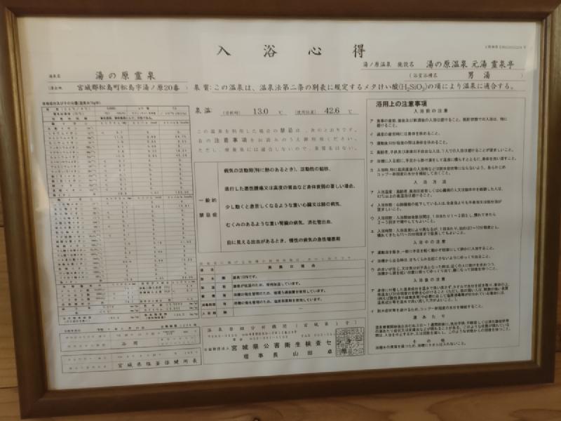 温泉分析表